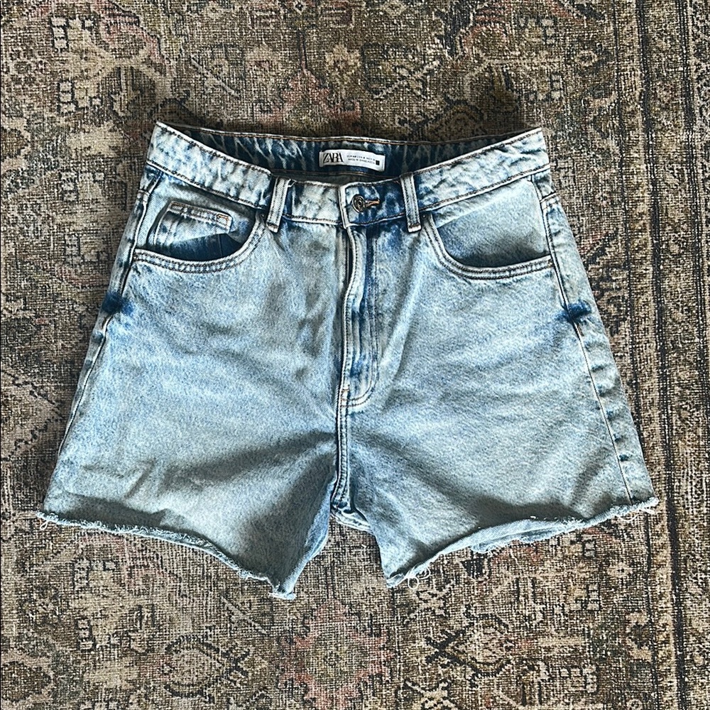 Zara Light Blue Denim Shorts